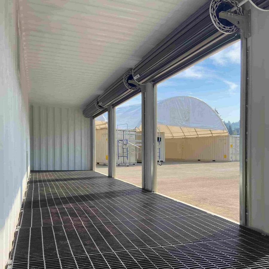 40&rsquo;HC &ldquo;CONTAINMENT CUBE&rdquo; with 4 x Roll Up Doors - ALLBOX CONTAINERS PTY LTD