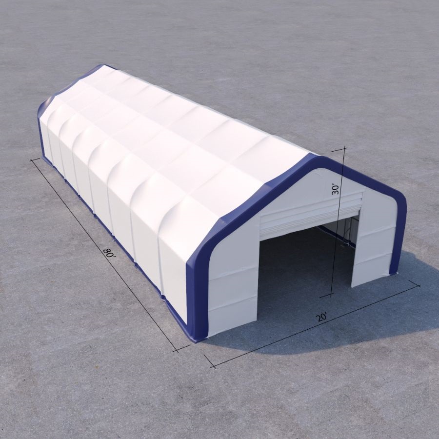 Dual Truss Storage Shelter (30&prime; x 80&prime; x 20&prime;) - ALLBOX CONTAINERS PTY LTD