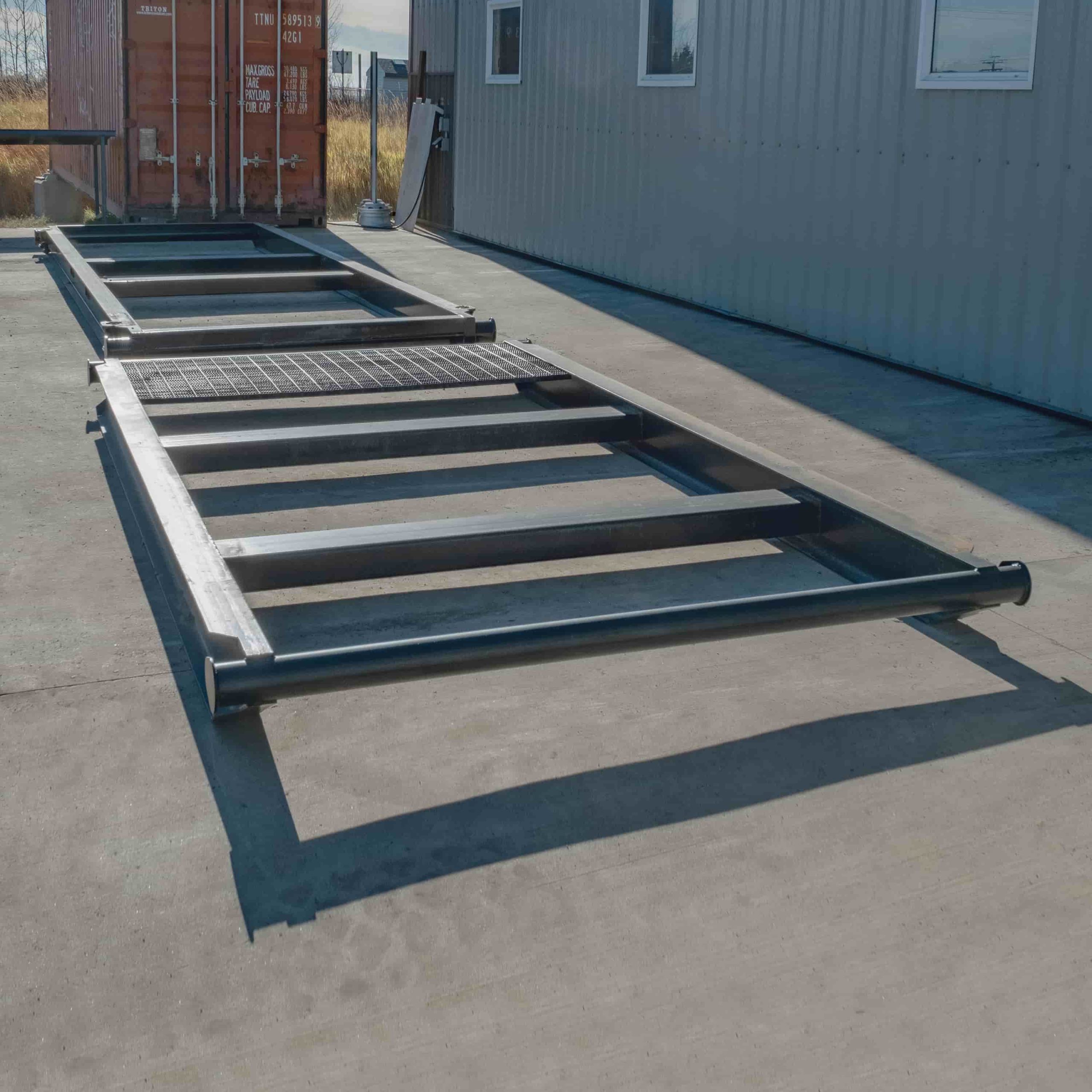 10&rsquo; Grated &ldquo;Weld On&rdquo; Skid - ALLBOX CONTAINERS PTY LTD