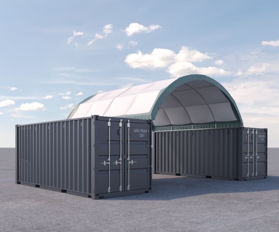 20&rsquo; x 20&rsquo; Fabric Container Shelter - ALLBOX CONTAINERS PTY LTD