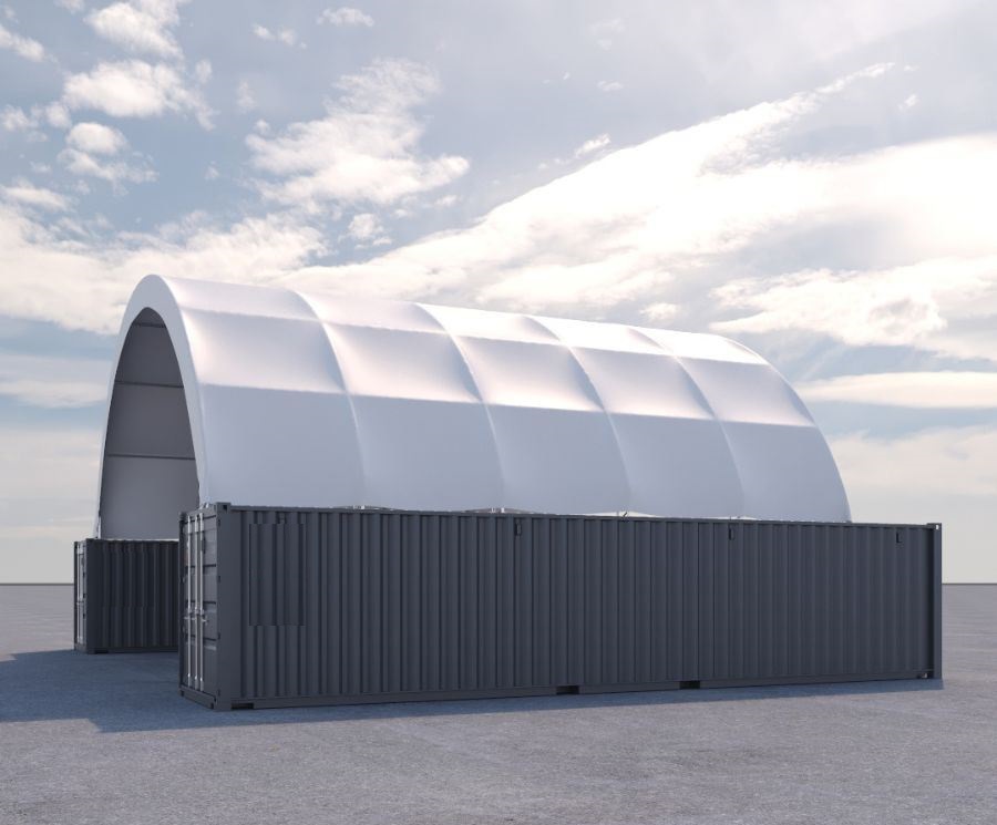 40&rsquo; x 40&rsquo; Fabric Container Shelter - ALLBOX CONTAINERS PTY LTD