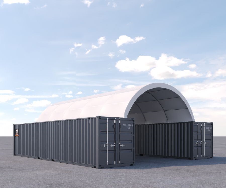 20&prime; x 40&prime; Fabric Container Shelter - ALLBOX CONTAINERS PTY LTD