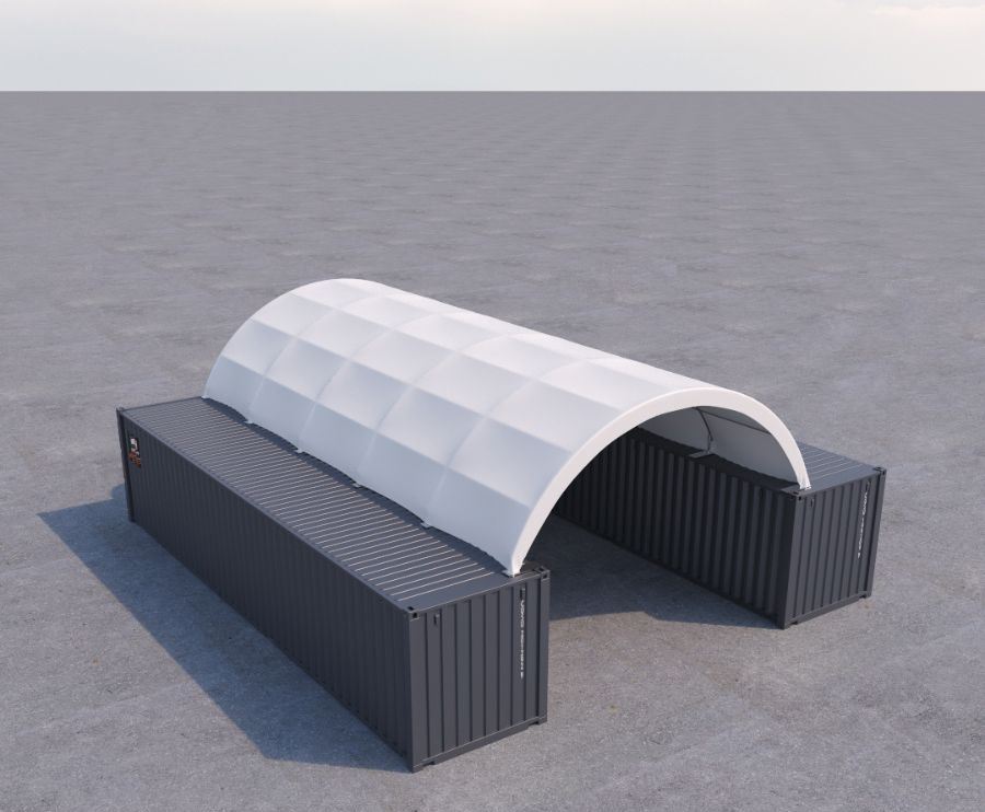 20&prime; x 40&prime; Fabric Container Shelter - ALLBOX CONTAINERS PTY LTD